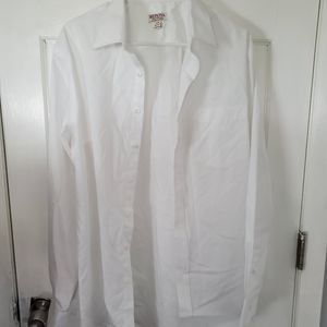 Merona EUC Women's Size Large White Button Down Professional Top Front Pocket